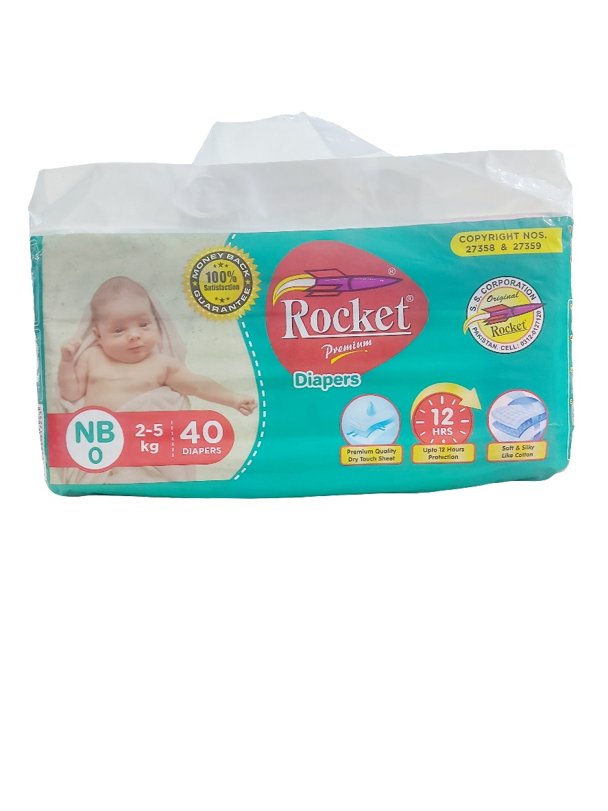 Rocket premium new born 40 diapers